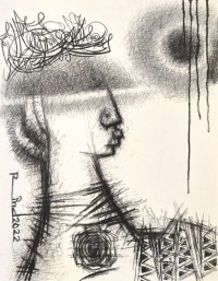 A. S. Rind, 22 x 28 Inch, Charcoal On Paper, Figurative Painting, AC-ASR-745